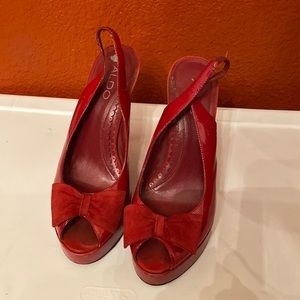 Red bow tie super cute shoes